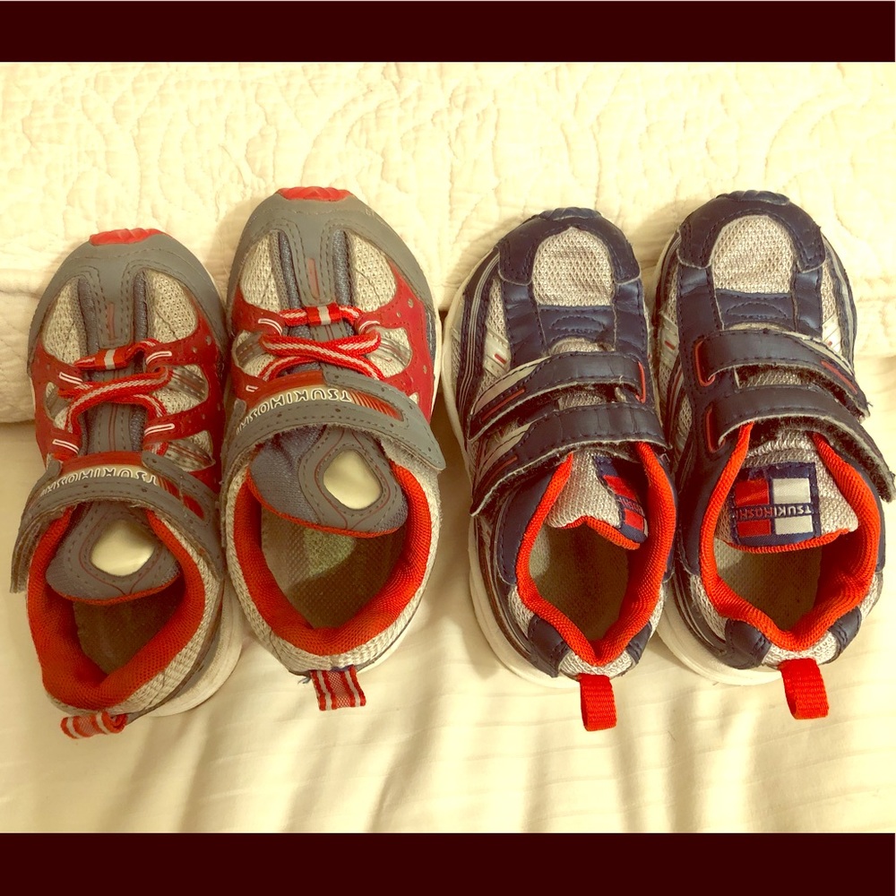 TWO Pairs Toddler Tsukihoshi Sneakers, Sz 8